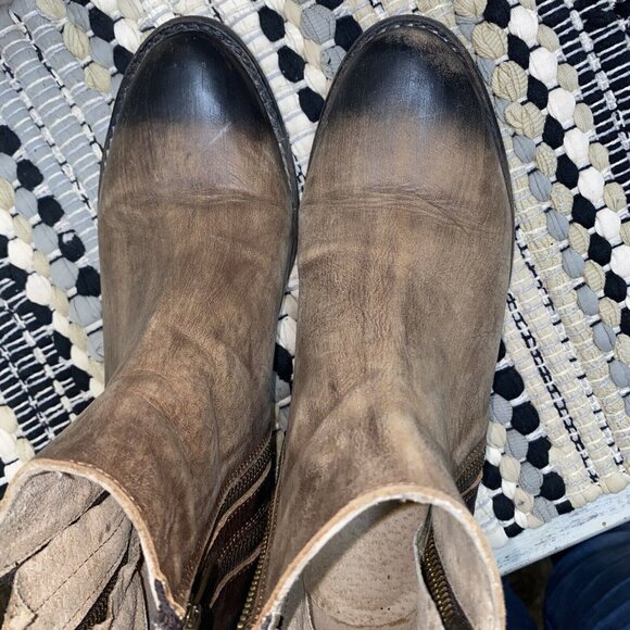 Corral Circle G Burnished Brown Double Zipper Boot US 9 M Bootie Western - Picture 7 of 8